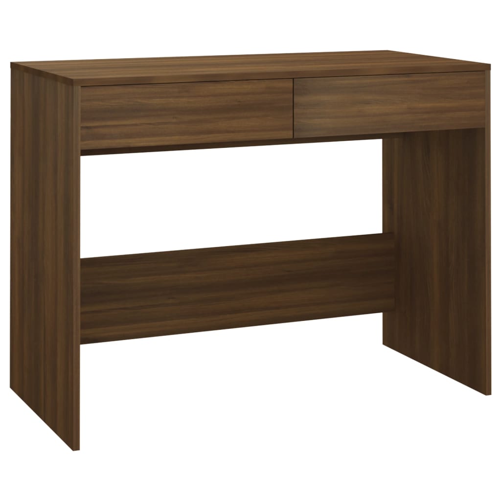 Työpöytä ruskea tammi 101x50x76,5 cm lastulevy - Sisustajankoti.fi