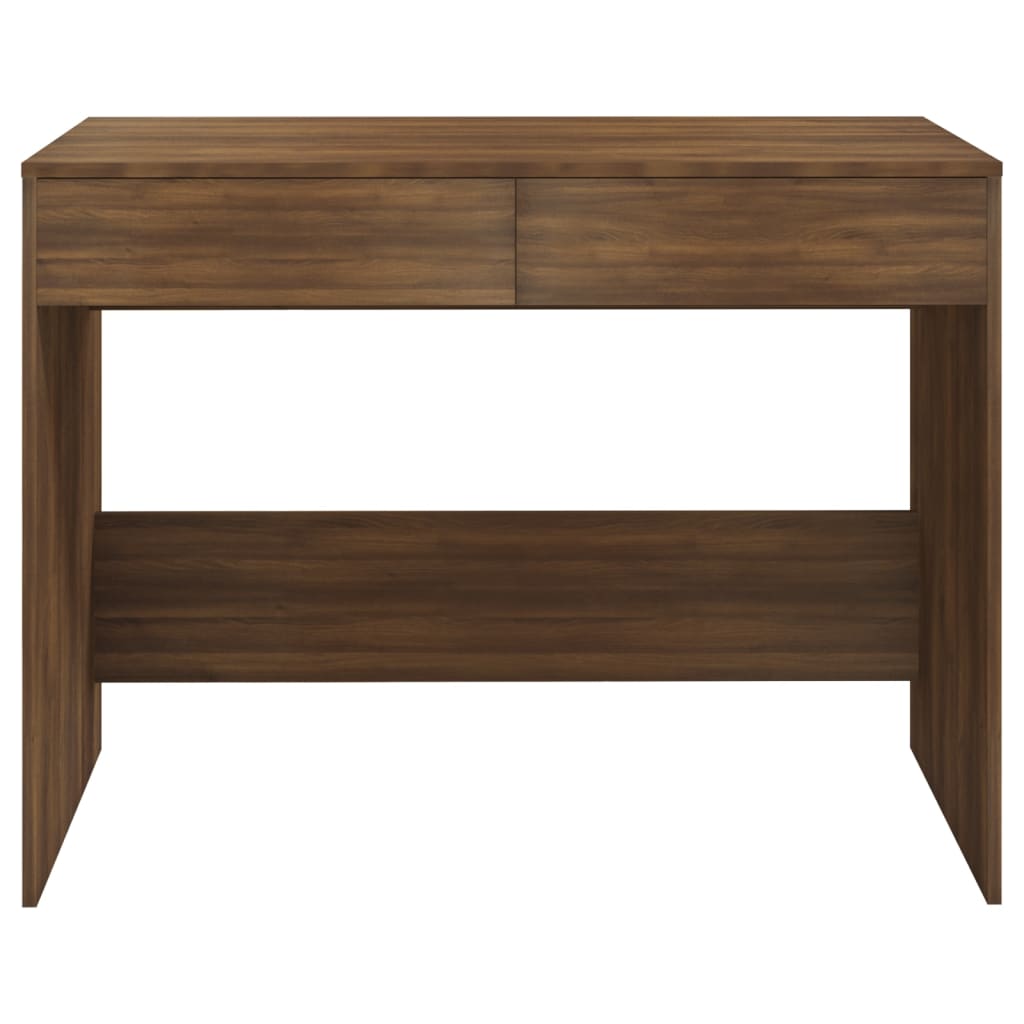 Työpöytä ruskea tammi 101x50x76,5 cm lastulevy - Sisustajankoti.fi