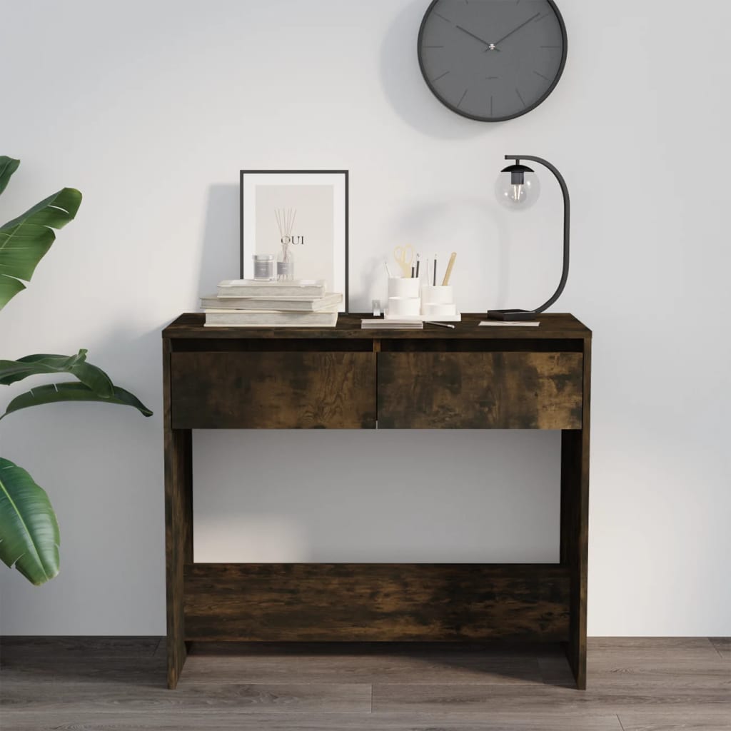 Konsolipöytä savutammi 89x41x76,5 cm lastulevy - Sisustajankoti.fi