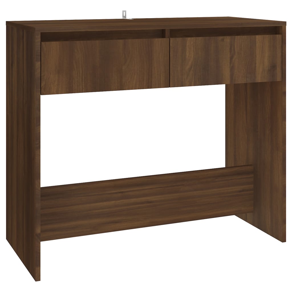 Konsolipöytä ruskea tammi 89x41x76,5 cm lastulevy - Sisustajankoti.fi