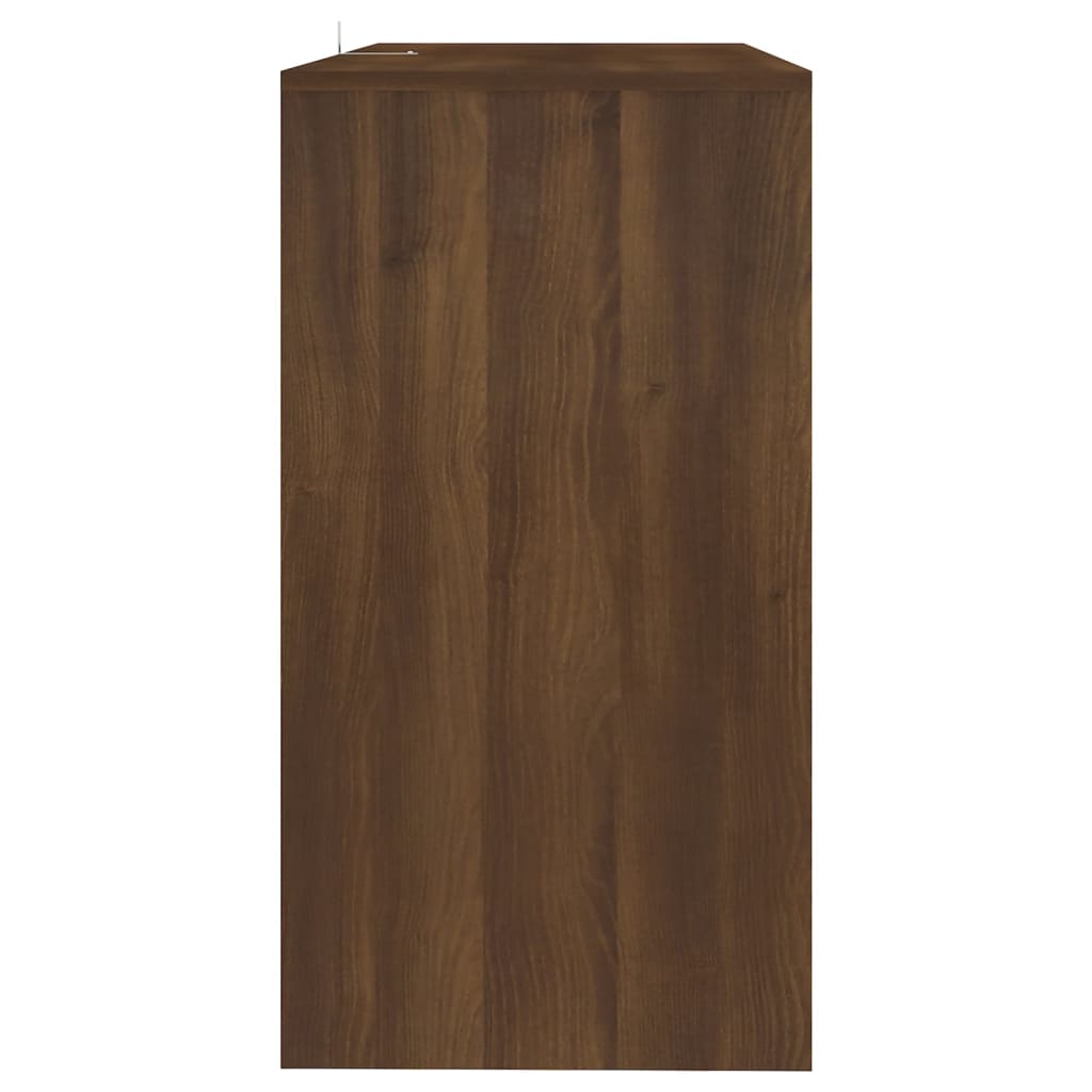 Konsolipöytä ruskea tammi 89x41x76,5 cm lastulevy - Sisustajankoti.fi