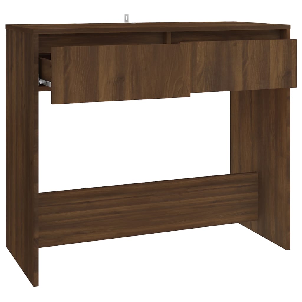 Konsolipöytä ruskea tammi 89x41x76,5 cm lastulevy - Sisustajankoti.fi