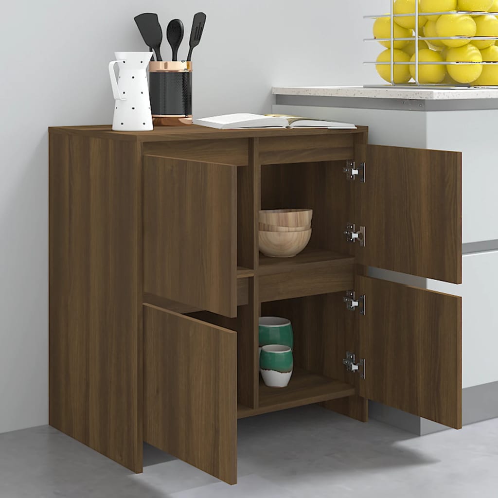 Senkki ruskea tammi 70x41x75 cm lastulevy - Sisustajankoti.fi