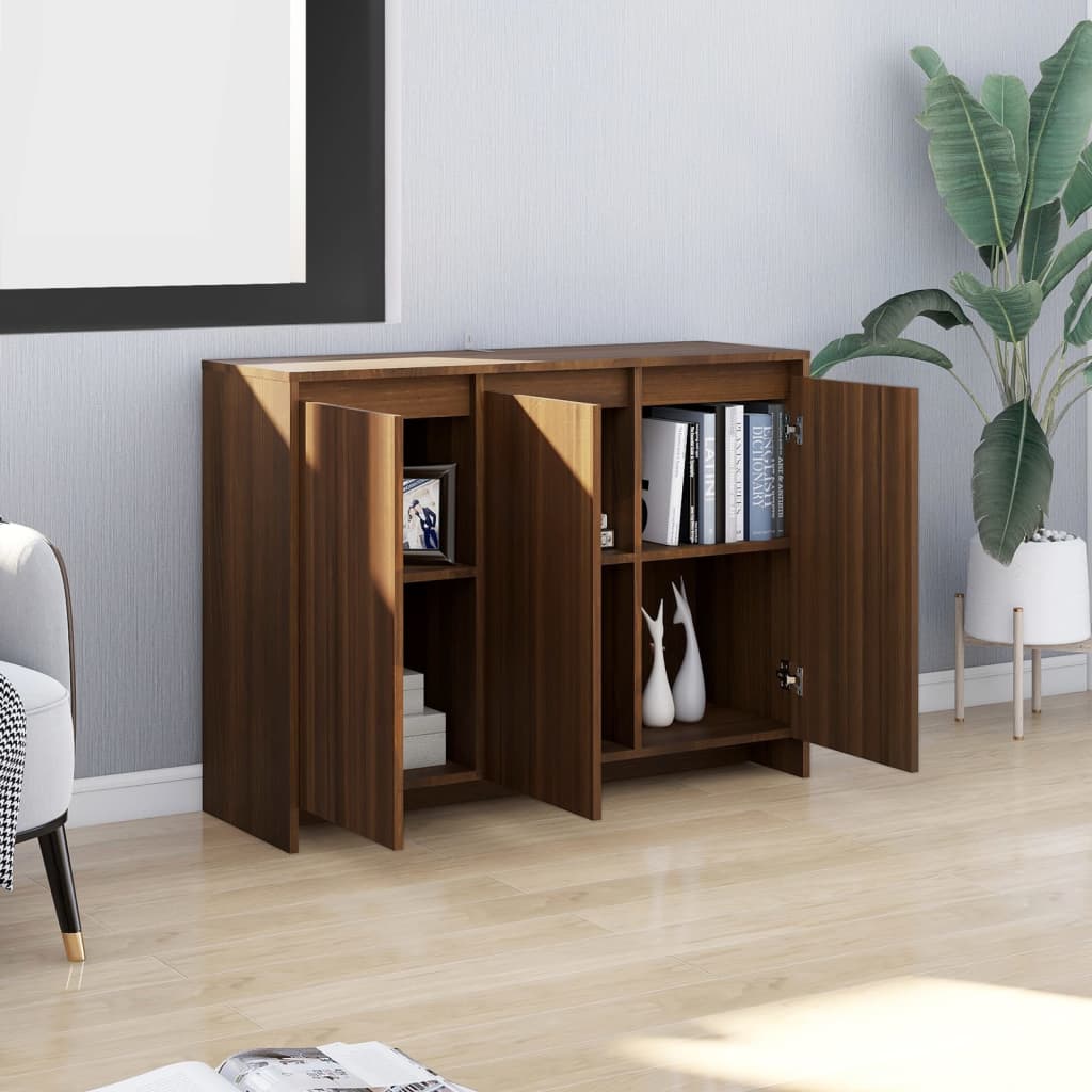 Senkki ruskea tammi 102x33x75 cm lastulevy - Sisustajankoti.fi
