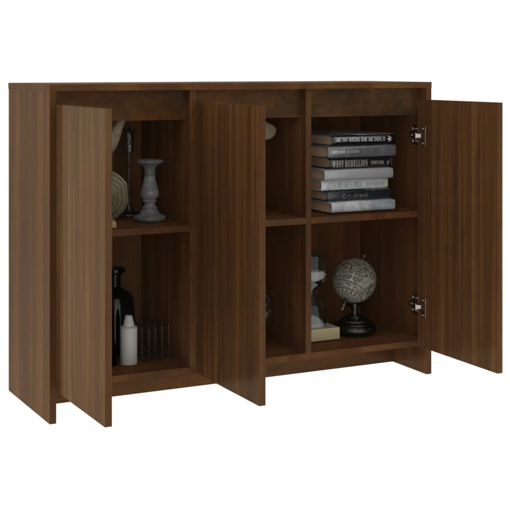 Senkki ruskea tammi 102x33x75 cm lastulevy - Sisustajankoti.fi