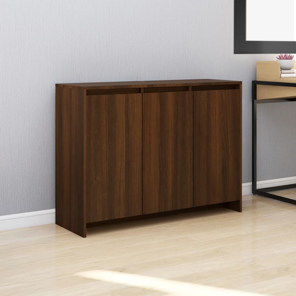 Senkki ruskea tammi 102x33x75 cm lastulevy - Sisustajankoti.fi