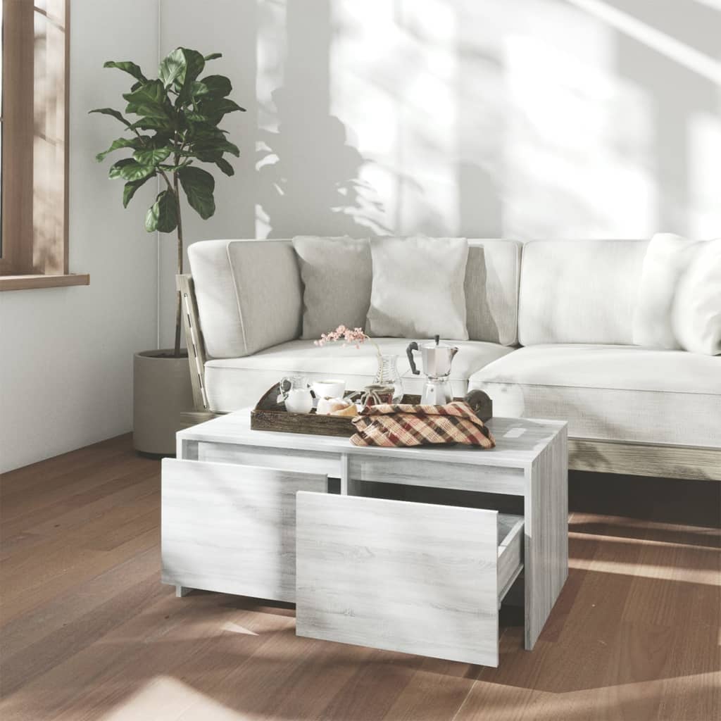 Sohvapöytä harmaa Sonoma 90x50x41,5 cm lastulevy - Sisustajankoti.fi
