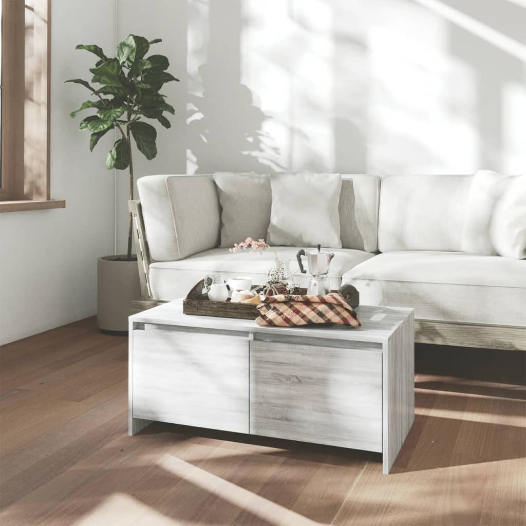 Sohvapöytä harmaa Sonoma 90x50x41,5 cm lastulevy - Sisustajankoti.fi