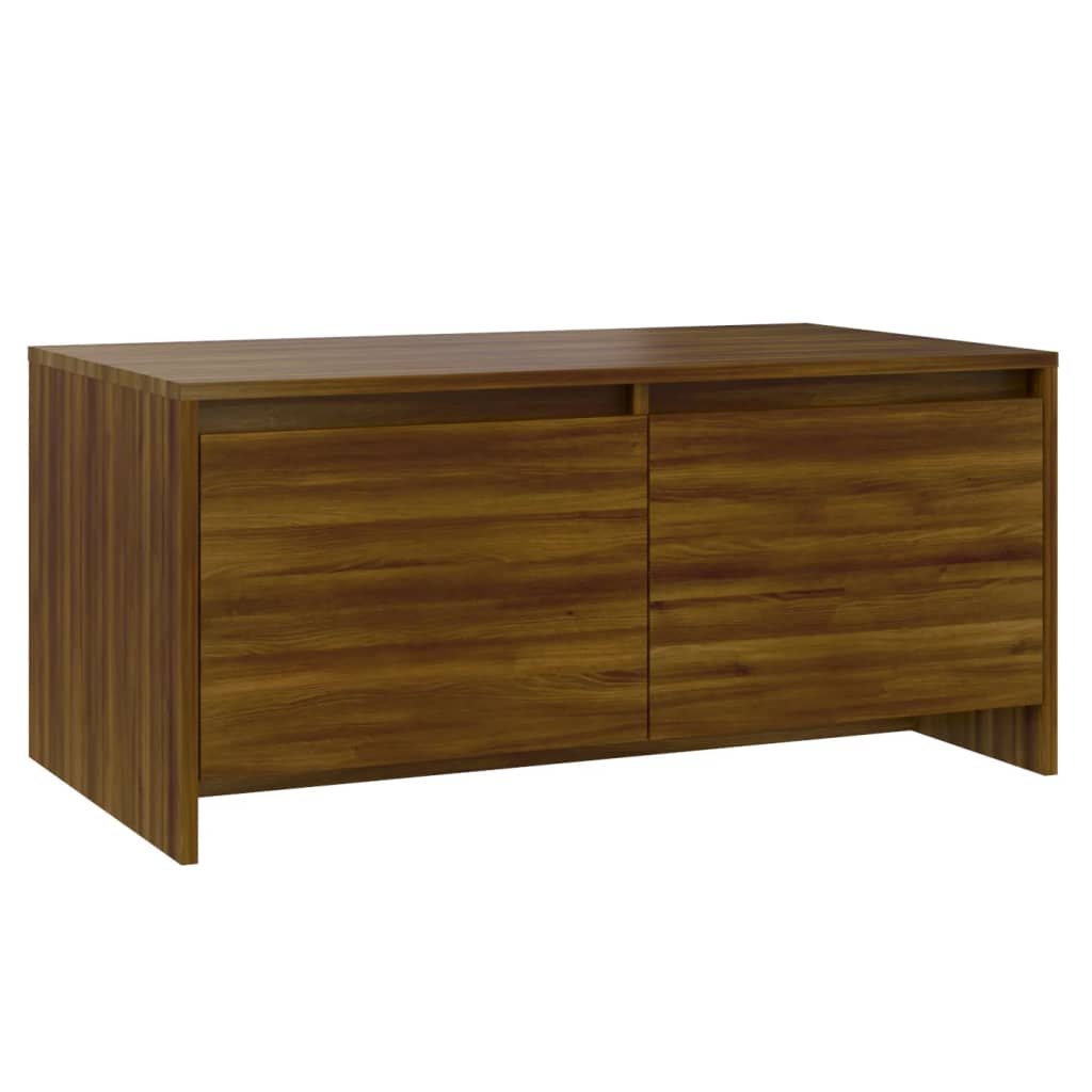 Sohvapöytä ruskea tammi 90x50x41,5 cm lastulevy - Sisustajankoti.fi