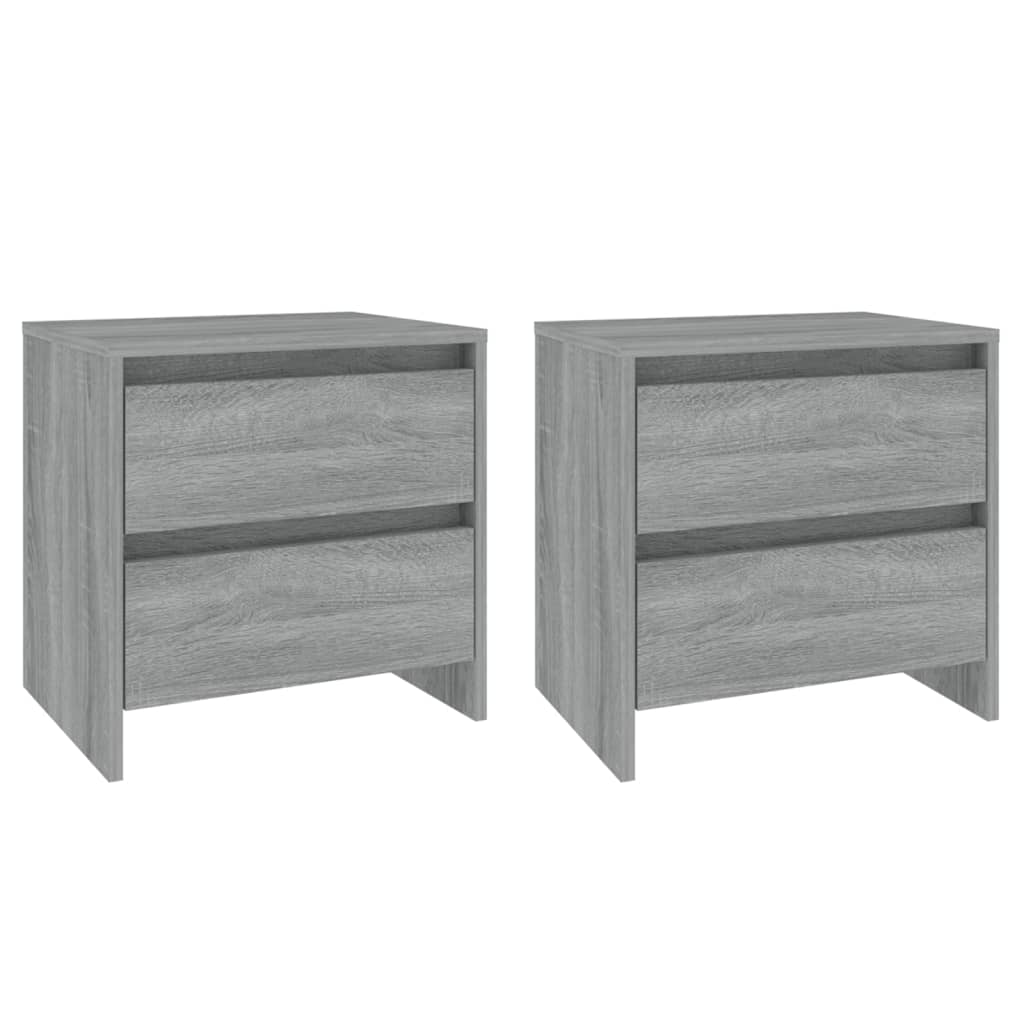 Yöpöydät 2 kpl harmaa Sonoma 45x34,5x44,5 cm - Sisustajankoti.fi