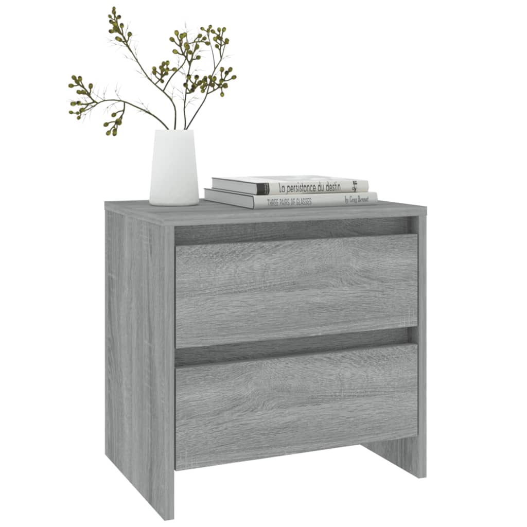 Yöpöydät 2 kpl harmaa Sonoma 45x34,5x44,5 cm - Sisustajankoti.fi