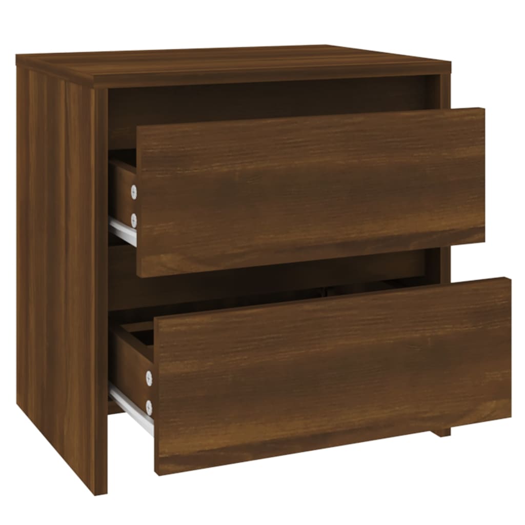 Yöpöydät 2 kpl ruskea tammi 45x34,5x44,5 cm - Sisustajankoti.fi