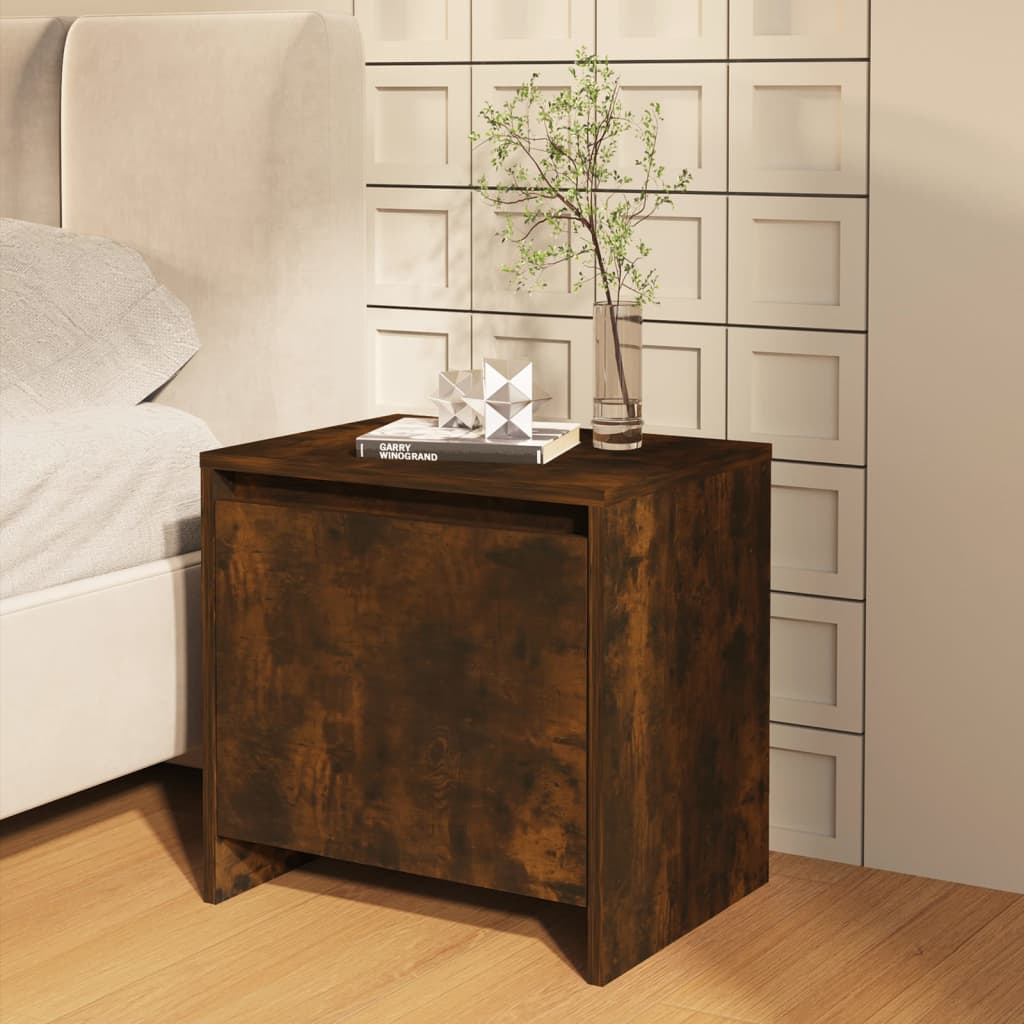 Yöpöydät 2 kpl savutammi 45x34x44,5 cm lastulevy - Sisustajankoti.fi