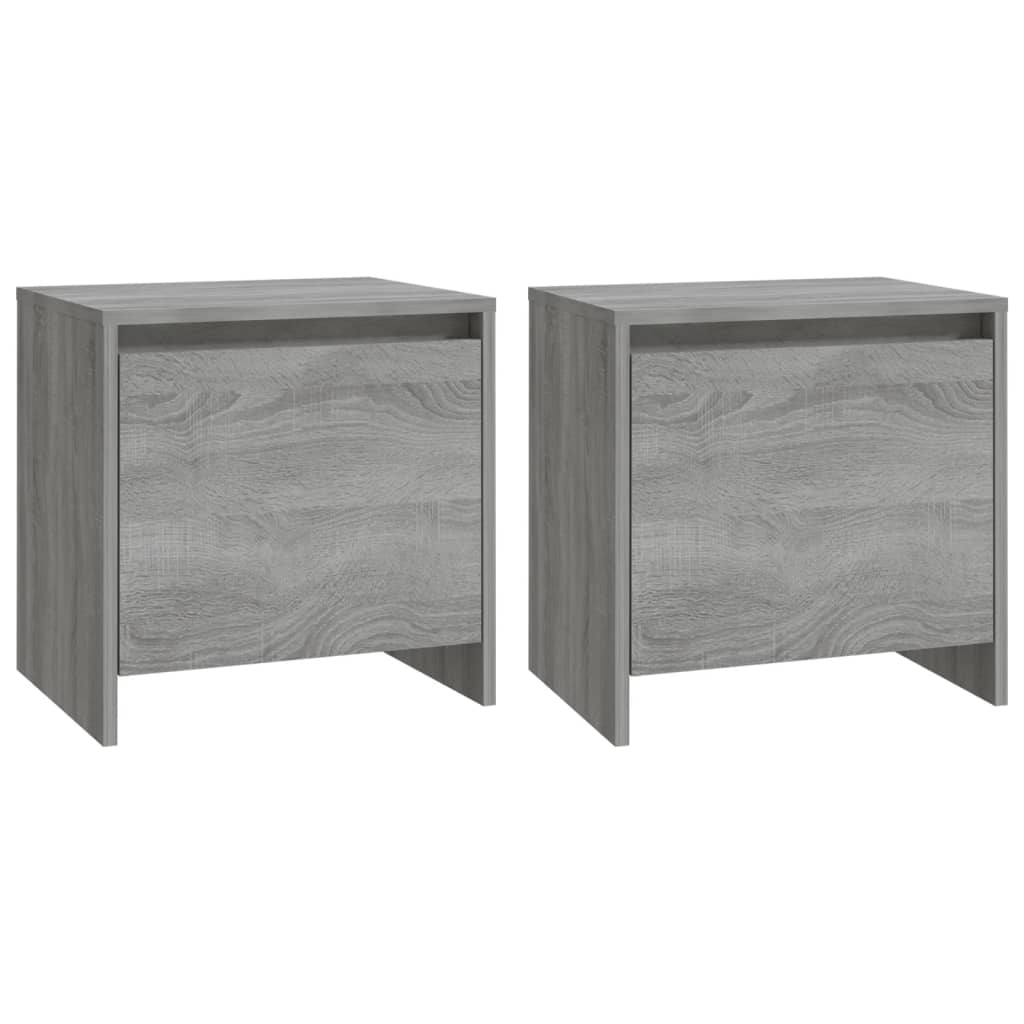 Yöpöydät 2 kpl harmaa Sonoma 45x34x44,5 cm lastulevy - Sisustajankoti.fi