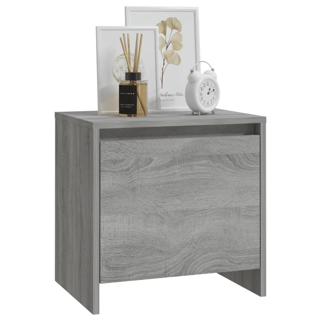 Yöpöydät 2 kpl harmaa Sonoma 45x34x44,5 cm lastulevy - Sisustajankoti.fi