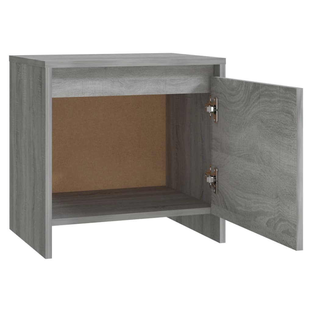 Yöpöydät 2 kpl harmaa Sonoma 45x34x44,5 cm lastulevy - Sisustajankoti.fi