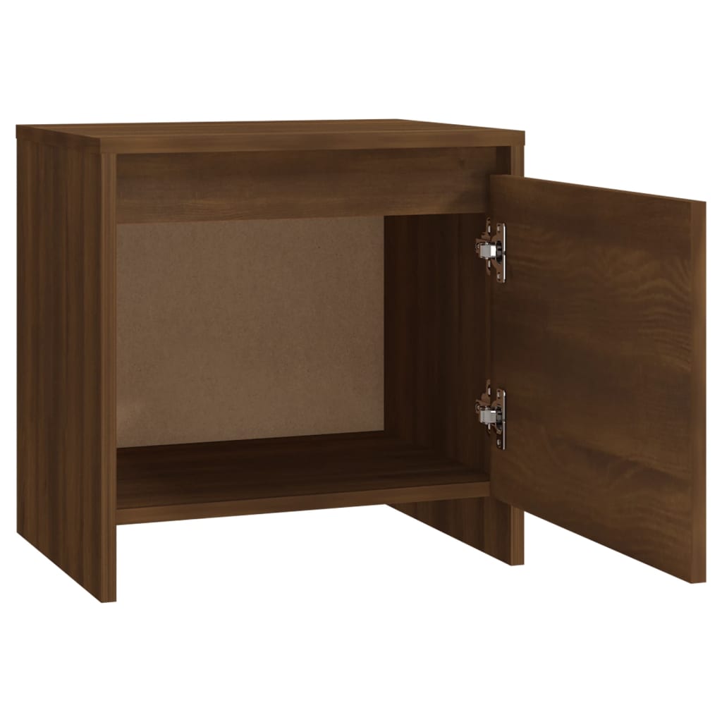 Yöpöydät 2 kpl ruskea tammi 45x34x44,5 cm lastulevy - Sisustajankoti.fi