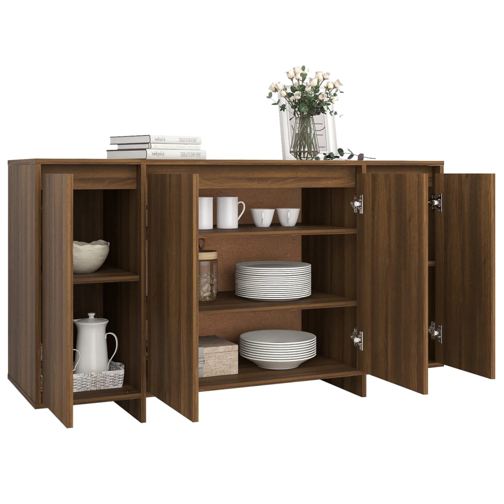 Senkki ruskea tammi 135x41x75 cm lastulevy - Sisustajankoti.fi