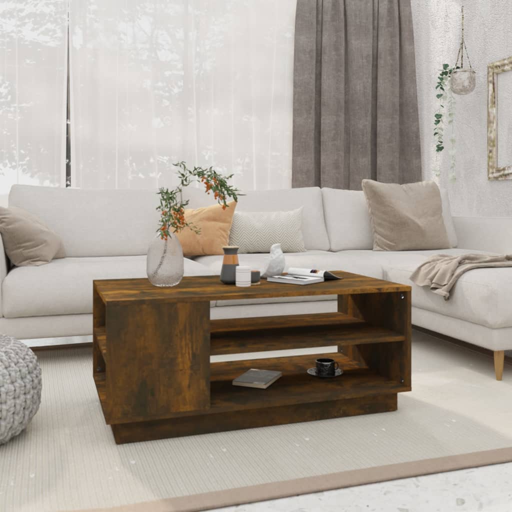 Sohvapöytä savutammi 102x55x43 cm lastulevy - Sisustajankoti.fi