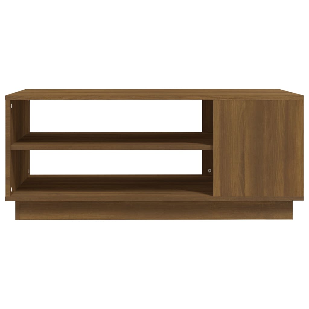 Sohvapöytä ruskea tammi 102x55x43 cm lastulevy - Sisustajankoti.fi