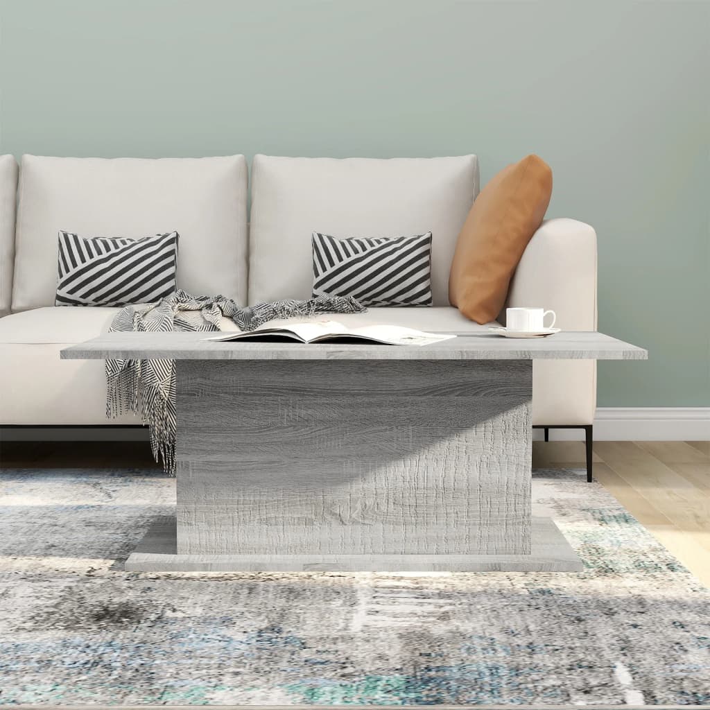 Sohvapöytä harmaa Sonoma 102x55,5x40 cm lastulevy - Sisustajankoti.fi
