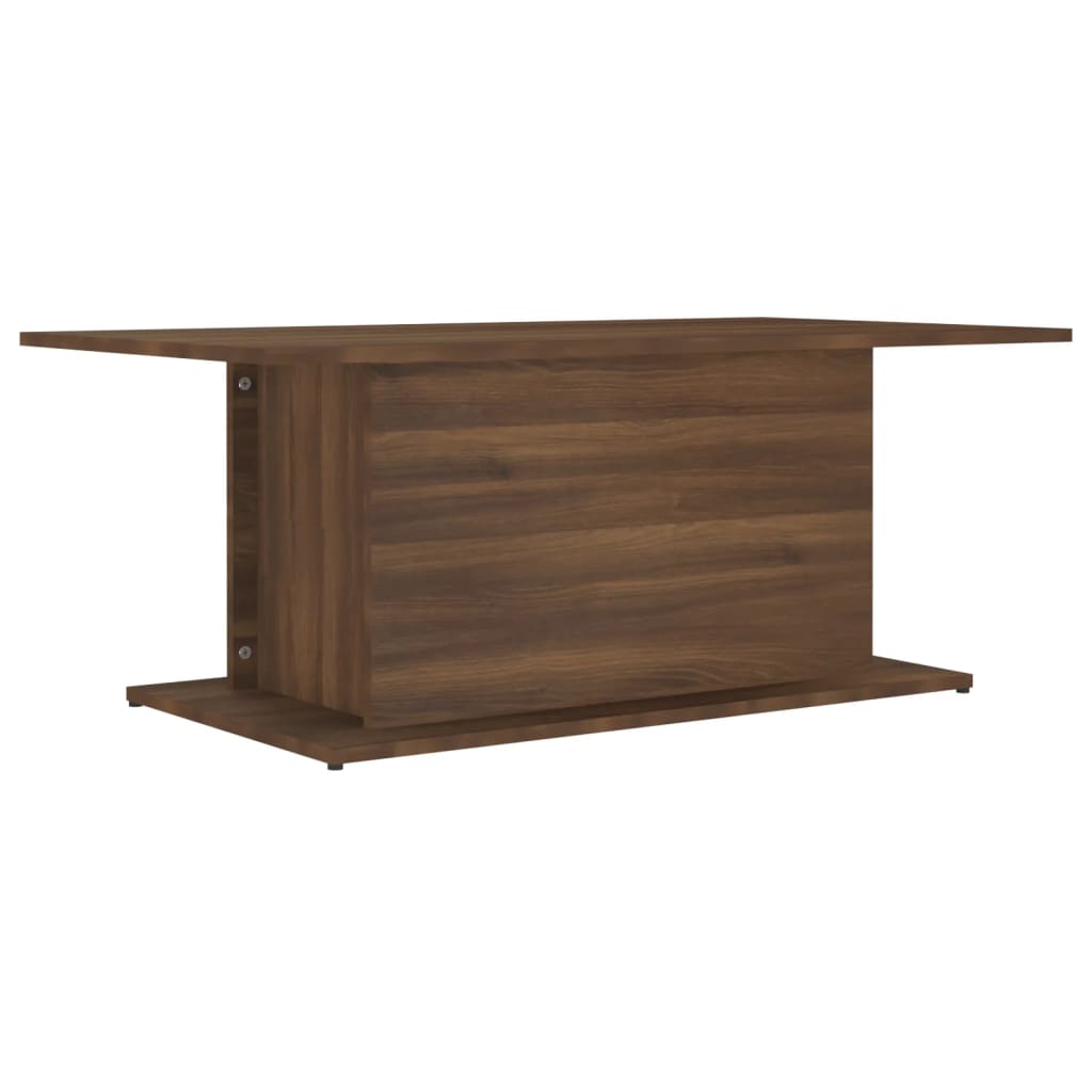 Sohvapöytä ruskea tammi 102x55,5x40 cm lastulevy - Sisustajankoti.fi