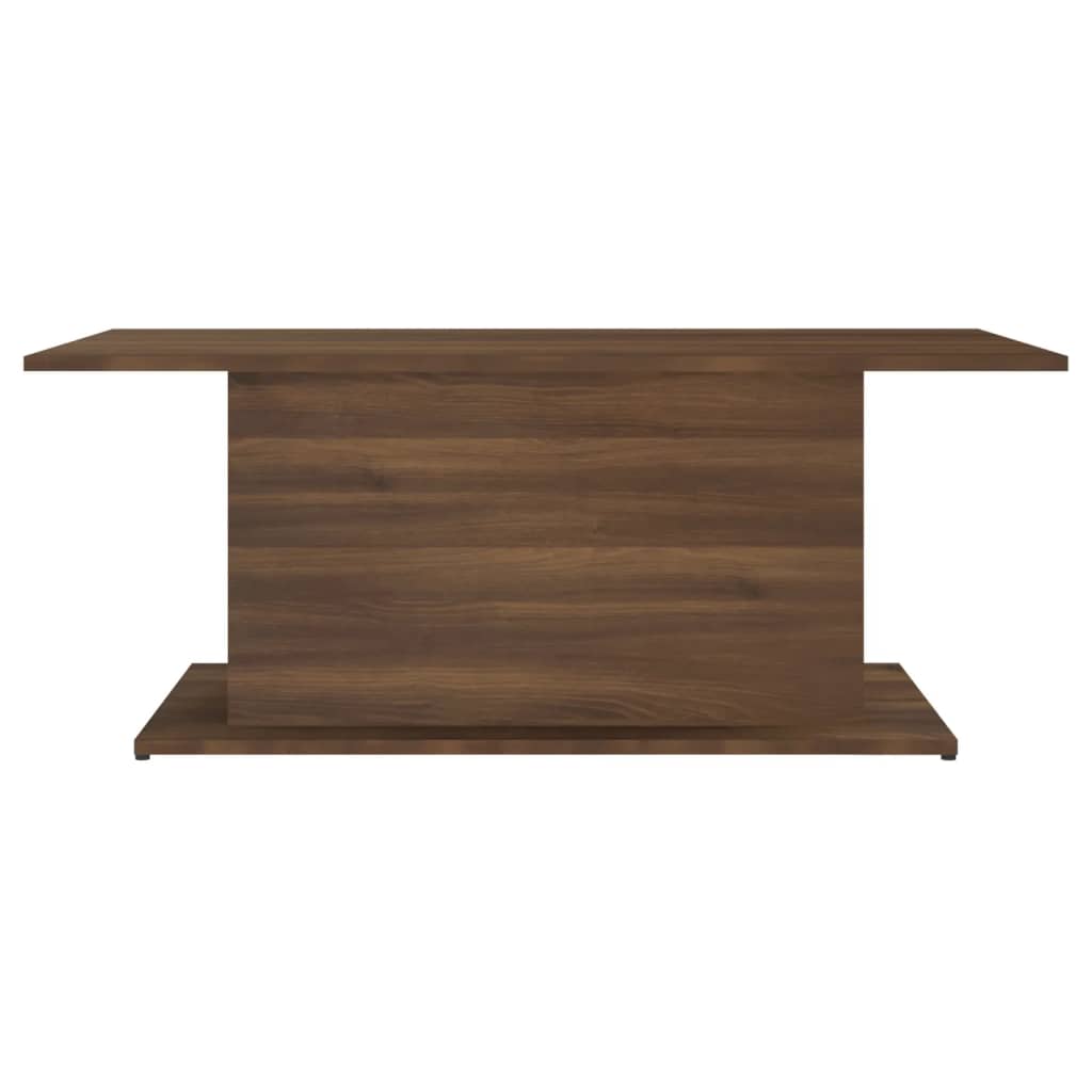 Sohvapöytä ruskea tammi 102x55,5x40 cm lastulevy - Sisustajankoti.fi