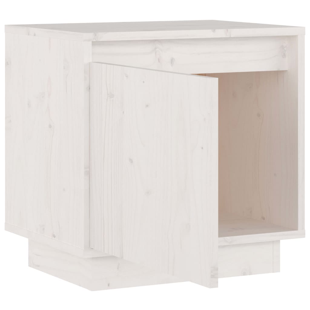 Yöpöydät 2 kpl valkoinen 40x30x40 cm täysi mänty - Sisustajankoti.fi