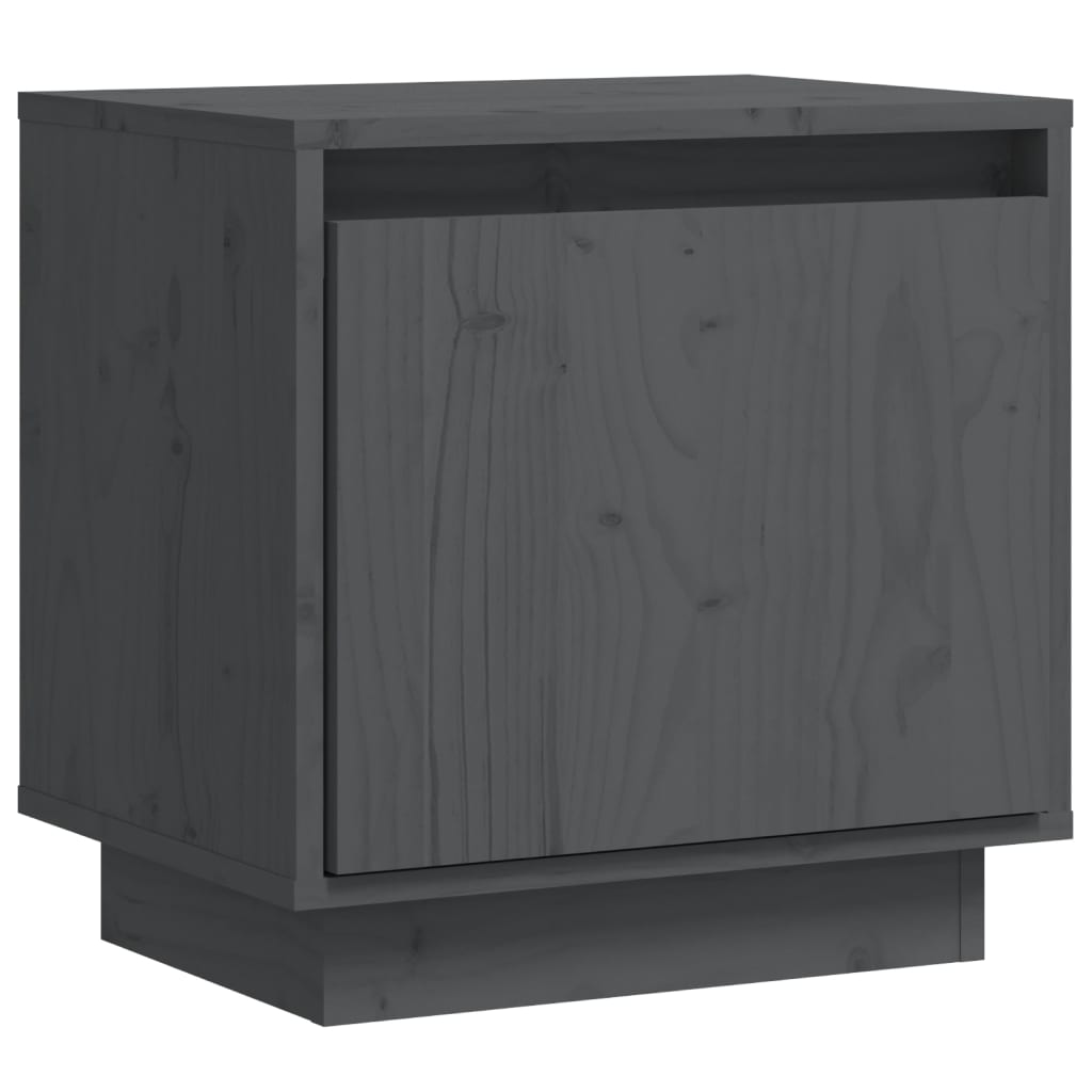 Yöpöytä harmaa 40x30x40 cm täysi mänty - Sisustajankoti.fi
