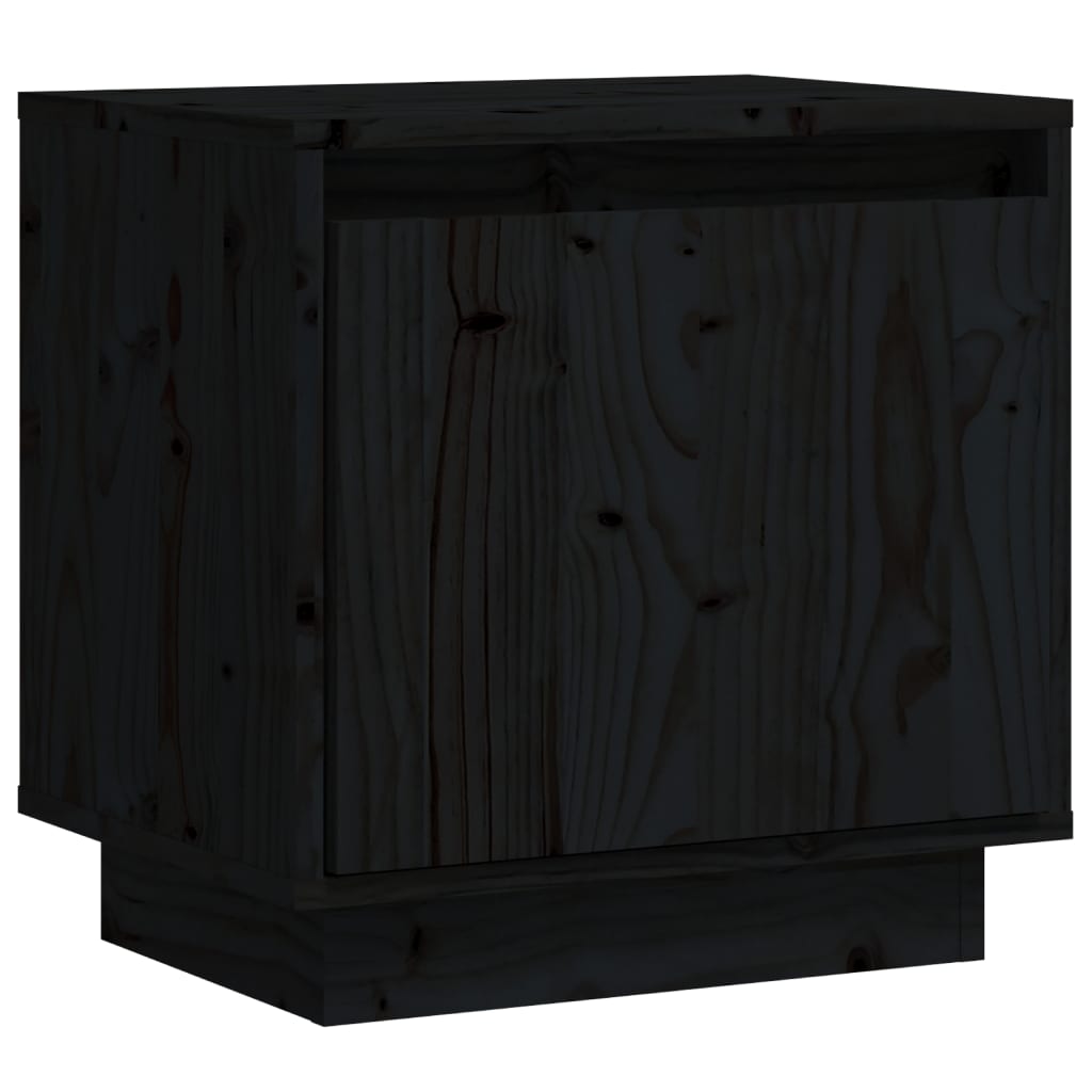 Yöpöytä musta 40x30x40 cm täysi mänty - Sisustajankoti.fi