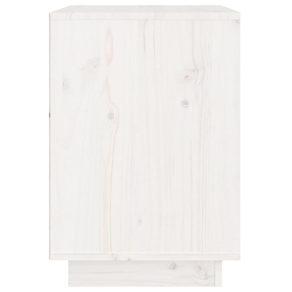 Yöpöytä valkoinen 40x35x50 cm täysi mänty - Sisustajankoti.fi