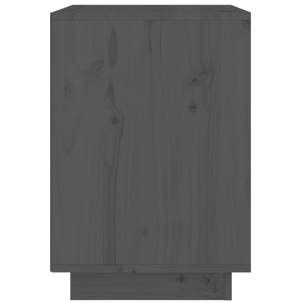 Yöpöydät 2 kpl harmaa 40x35x50 cm täysi mänty - Sisustajankoti.fi
