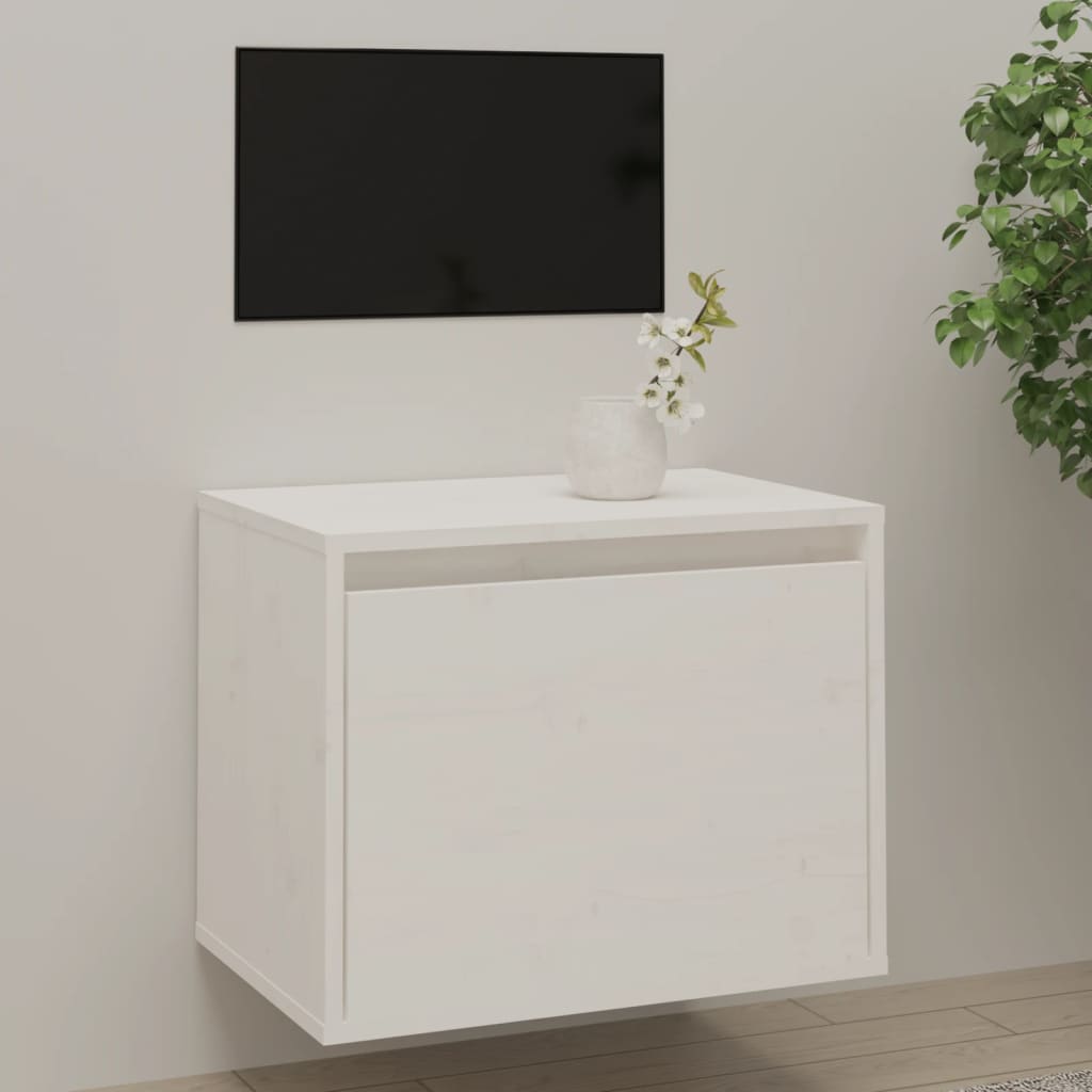 Seinäkaappi valkoinen 45x30x35 cm täysi mänty - Sisustajankoti.fi