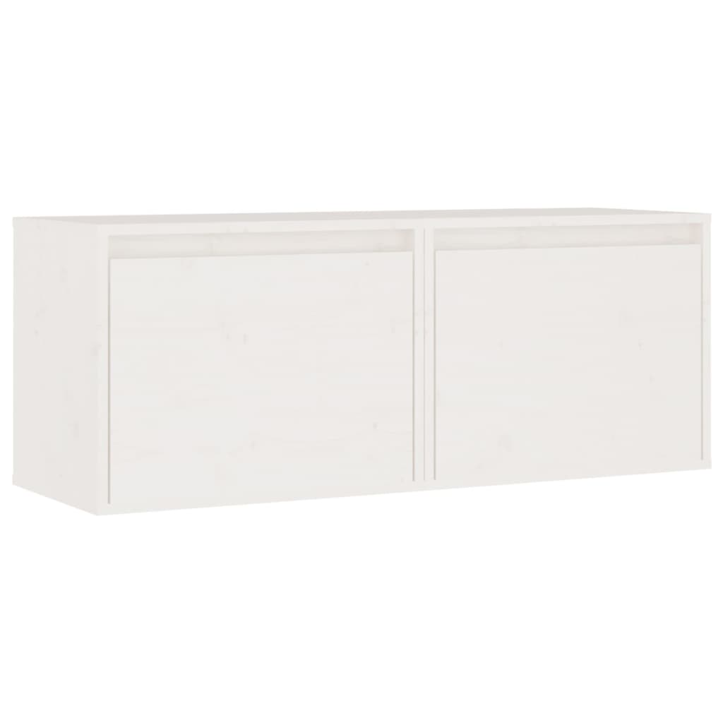 Seinäkaapit 2 kpl valkoinen 45x30x35 cm täysi mänty - Sisustajankoti.fi