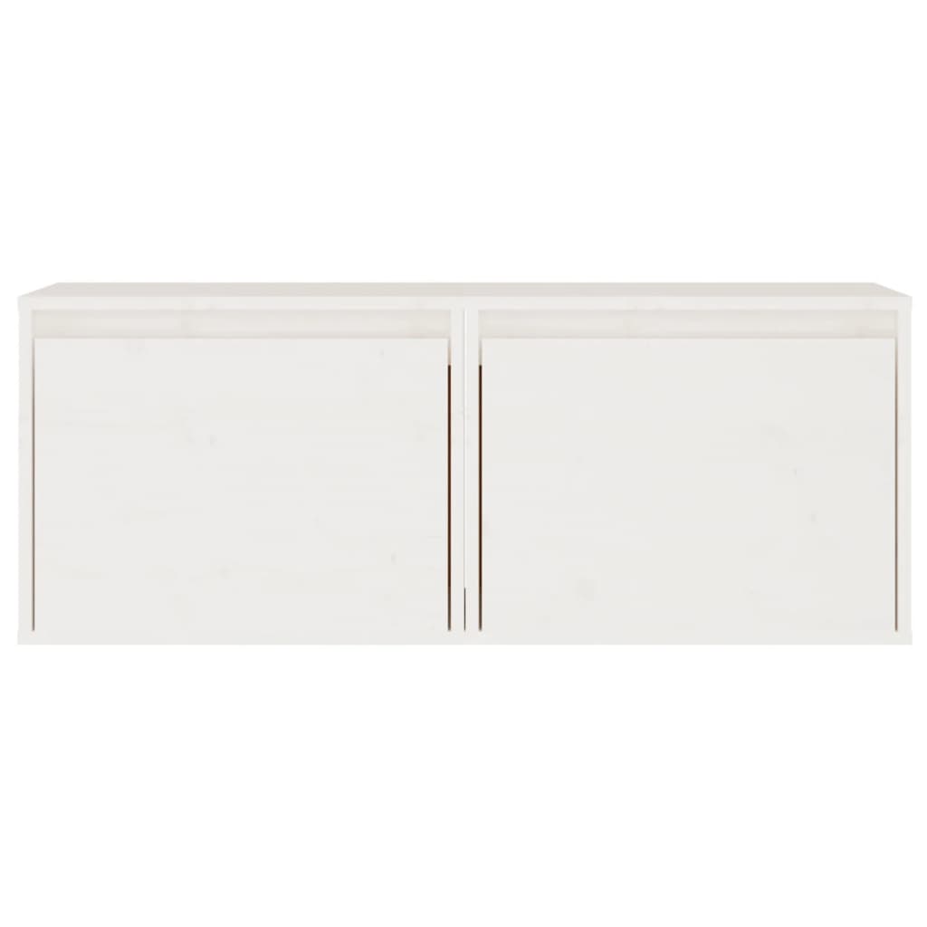 Seinäkaapit 2 kpl valkoinen 45x30x35 cm täysi mänty - Sisustajankoti.fi
