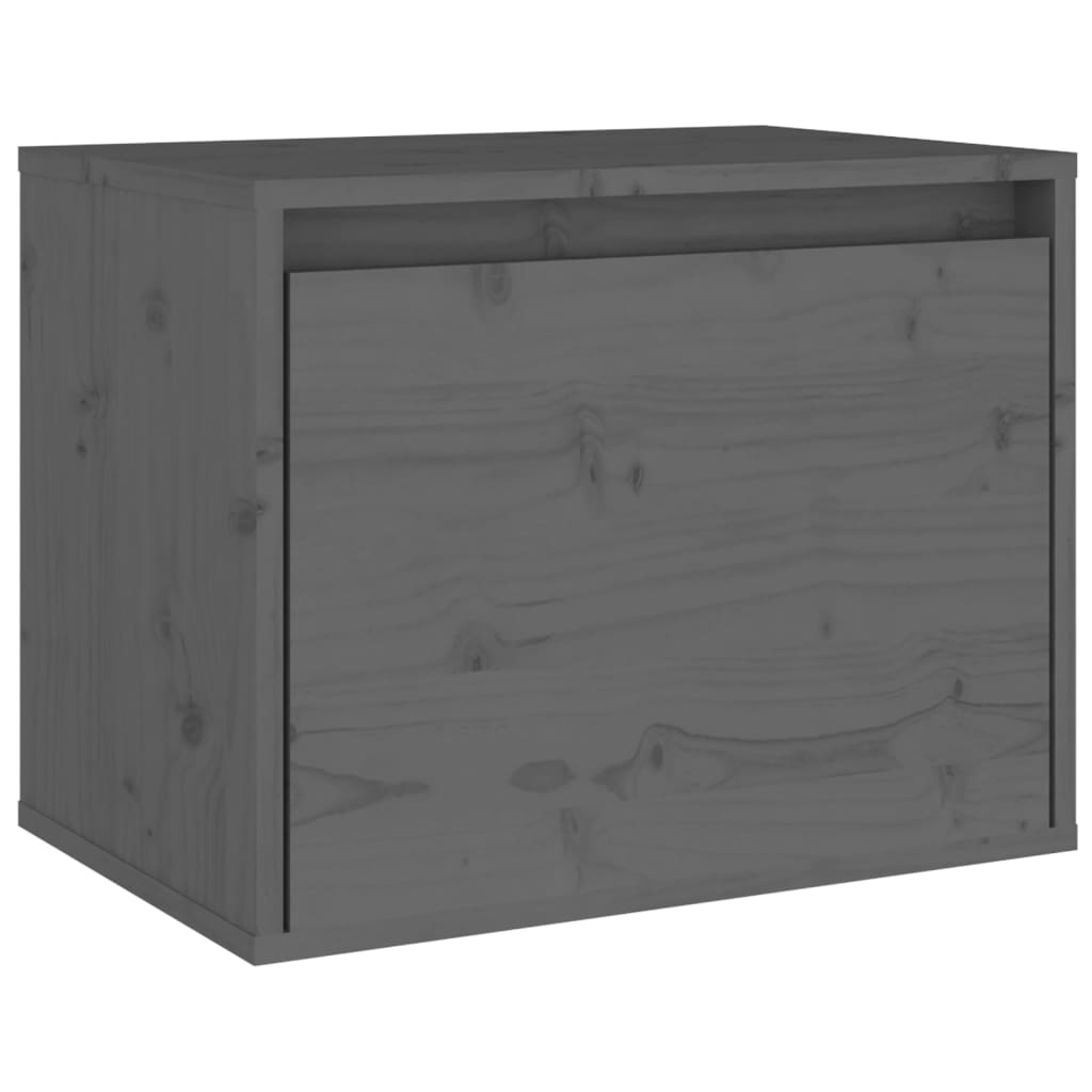 Seinäkaappi harmaa 45x30x35 cm täysi mänty - Sisustajankoti.fi