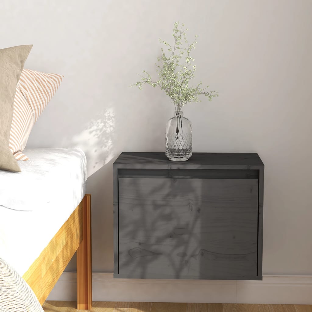 Seinäkaappi harmaa 45x30x35 cm täysi mänty - Sisustajankoti.fi
