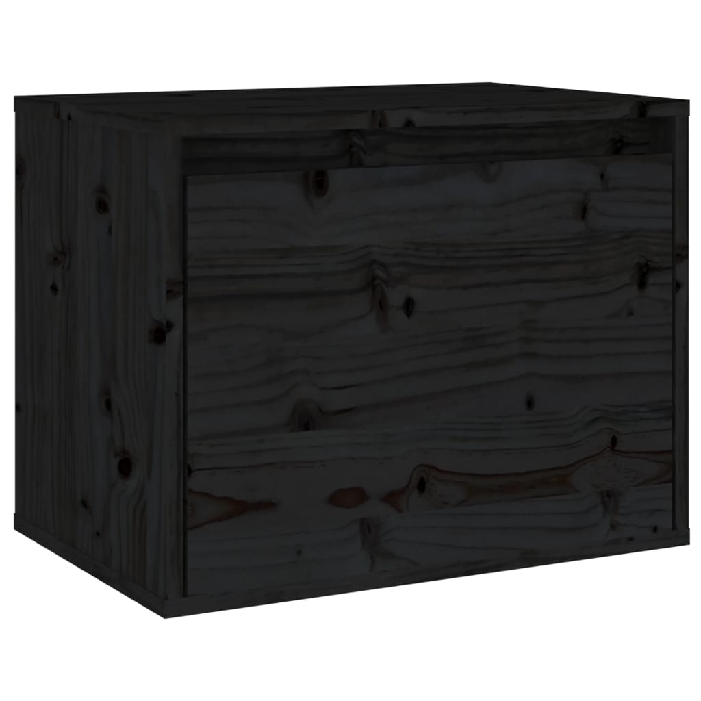 Seinäkaappi musta 45x30x35 cm täysi mänty - Sisustajankoti.fi