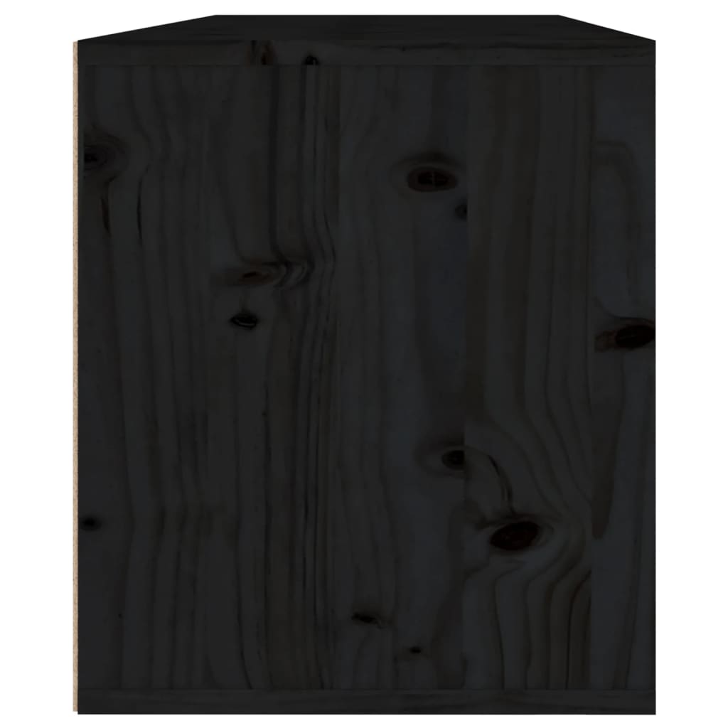 Seinäkaapit 2 kpl musta 45x30x35 cm täysi mänty - Sisustajankoti.fi