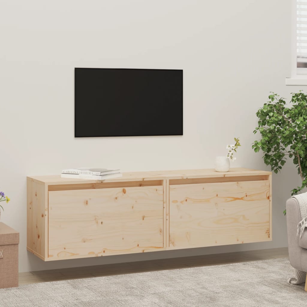 Seinäkaapit 2 kpl 60x30x35 cm täysi mänty - Sisustajankoti.fi