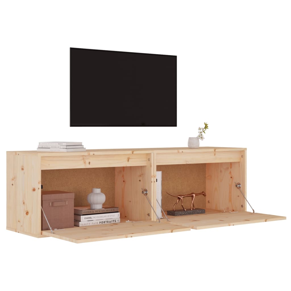 Seinäkaapit 2 kpl 60x30x35 cm täysi mänty - Sisustajankoti.fi