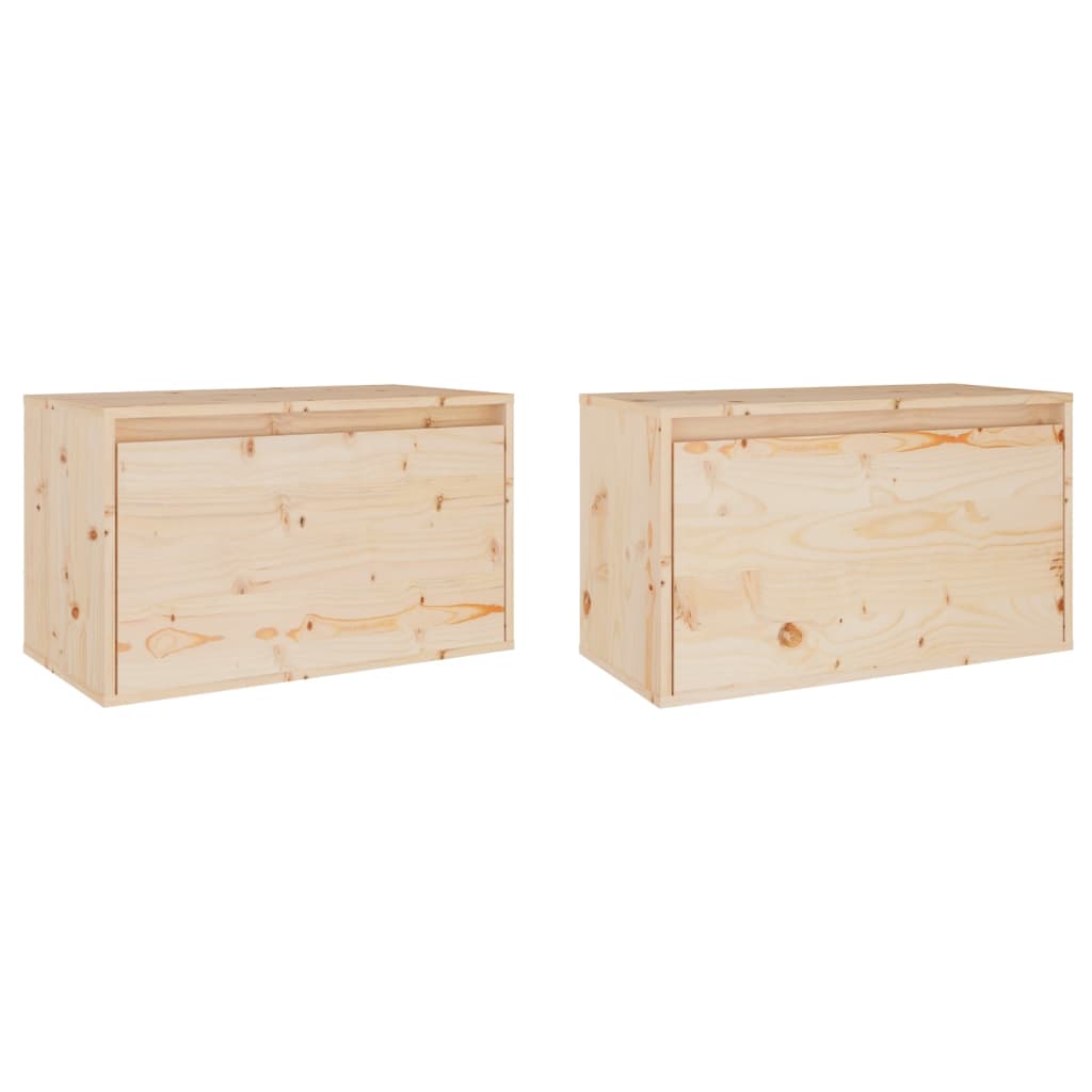 Seinäkaapit 2 kpl 60x30x35 cm täysi mänty - Sisustajankoti.fi