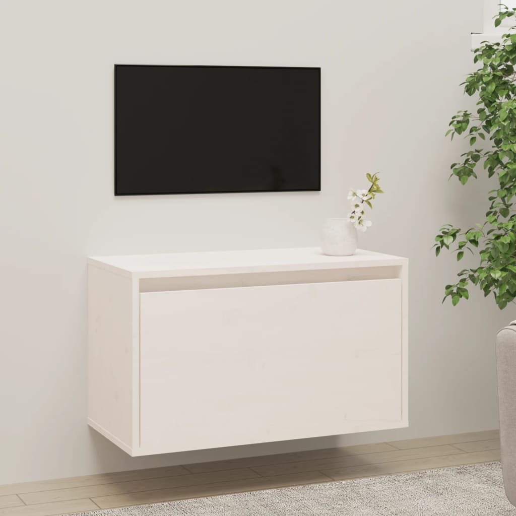Seinäkaappi valkoinen 60x30x35 cm täysi mänty - Sisustajankoti.fi
