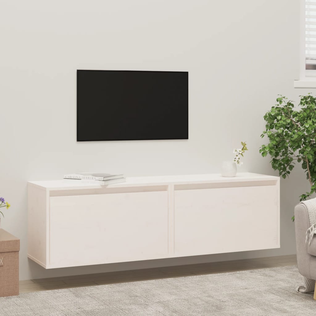 Seinäkaapit 2 kpl valkoinen 60x30x35 cm täysi mänty - Sisustajankoti.fi