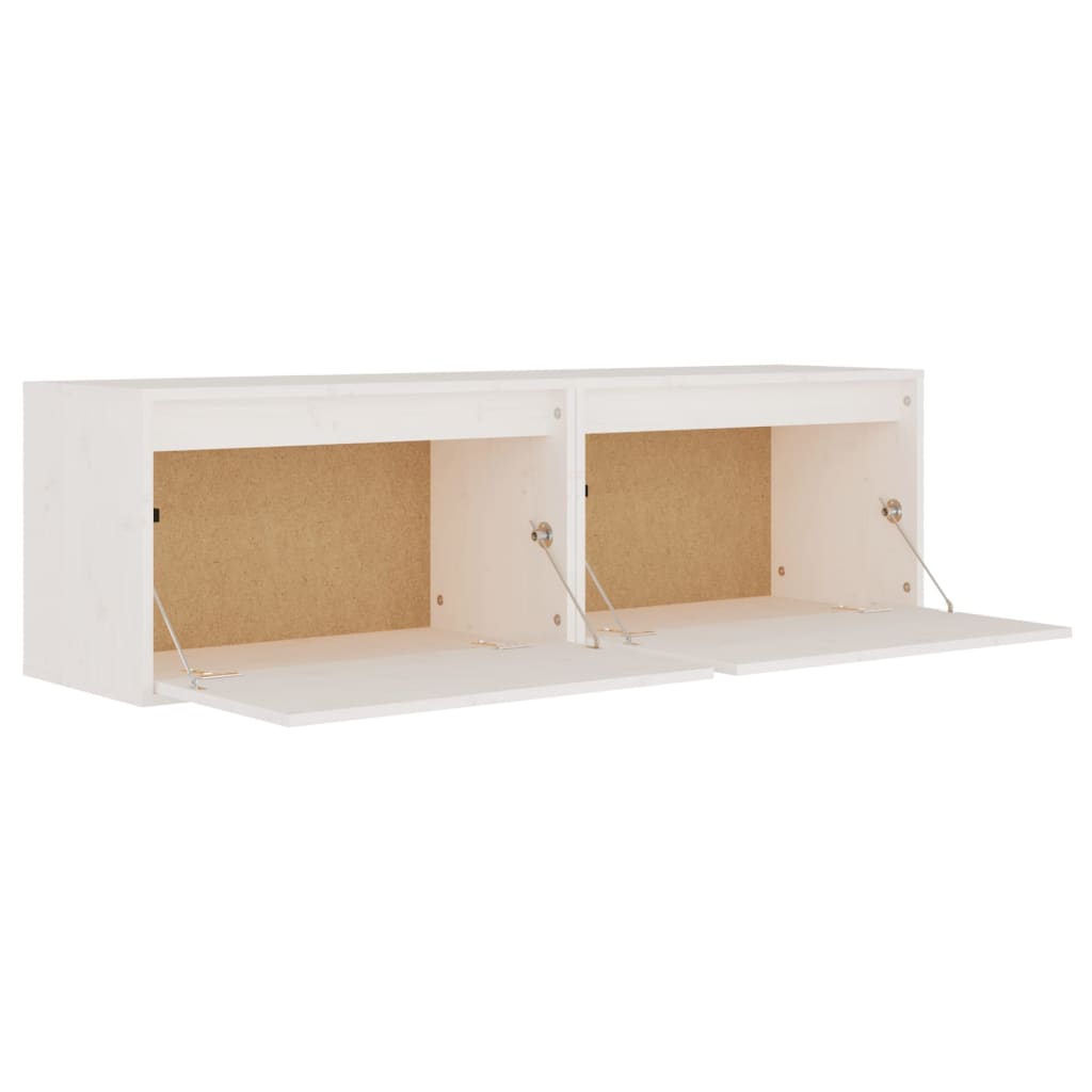 Seinäkaapit 2 kpl valkoinen 60x30x35 cm täysi mänty - Sisustajankoti.fi