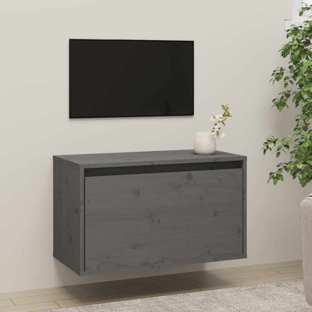 Seinäkaappi harmaa 60x30x35 cm täysi mänty - Sisustajankoti.fi