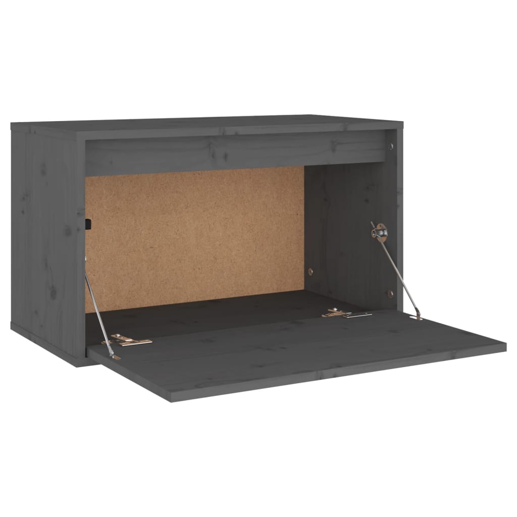 Seinäkaappi harmaa 60x30x35 cm täysi mänty - Sisustajankoti.fi