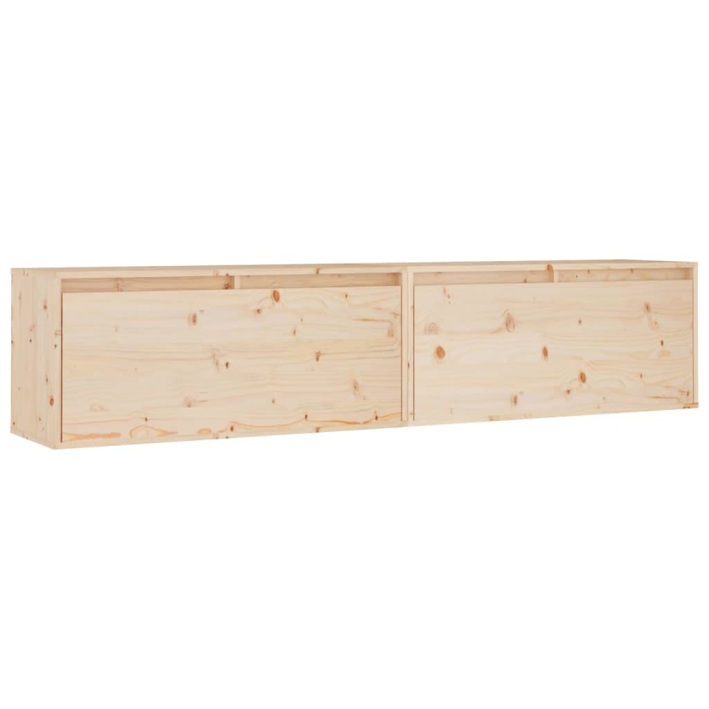 Seinäkaapit 2 kpl 80x30x35 cm täysi mänty - Sisustajankoti.fi