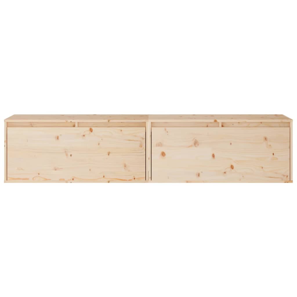 Seinäkaapit 2 kpl 80x30x35 cm täysi mänty - Sisustajankoti.fi