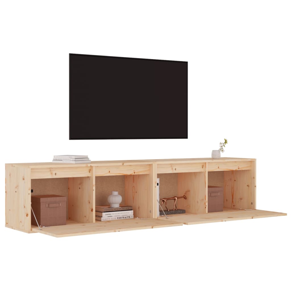 Seinäkaapit 2 kpl 80x30x35 cm täysi mänty - Sisustajankoti.fi